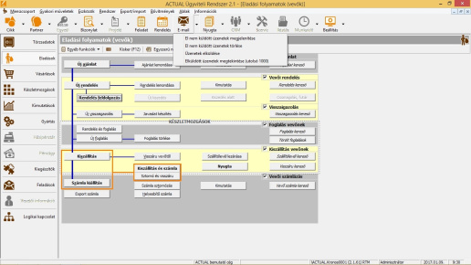 E-mail küldési funkciók
