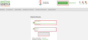 NAV Online webes bejelentkezés - 1